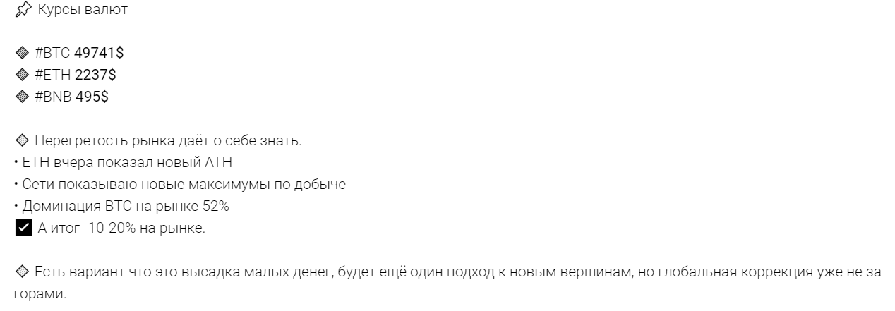 Публикации новостей на канале