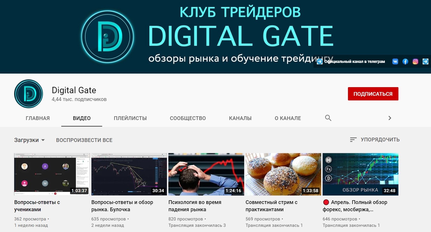 Ютуб канал Digital Gate Олега Ганна