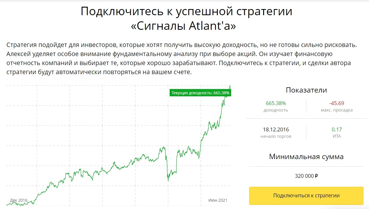 Подключение к стратегии Алексея Мидакова