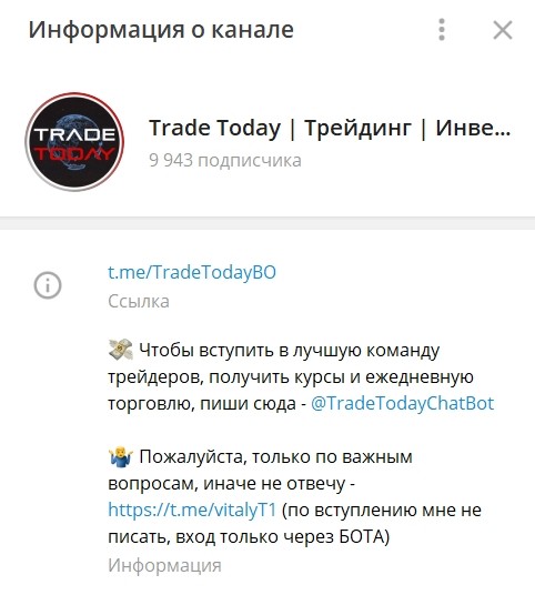 Телеграм Trade Today