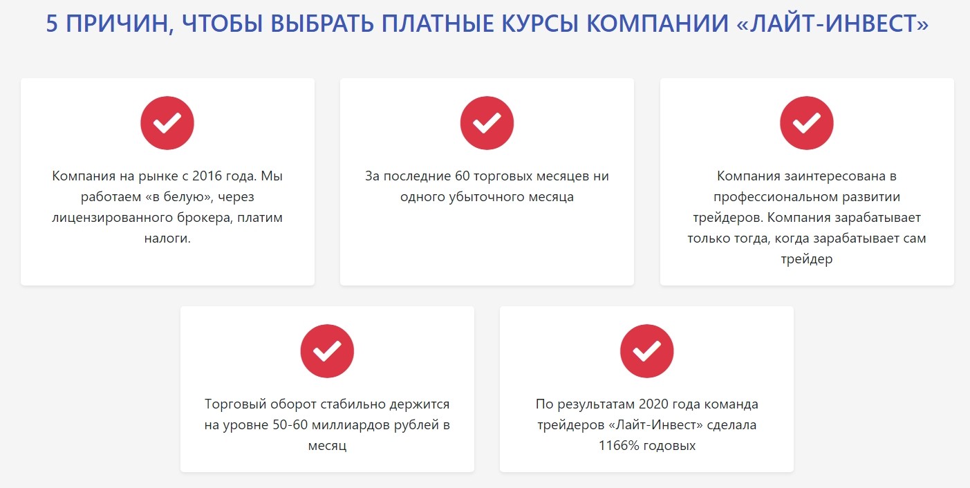 Преимущества Лайт Инвест