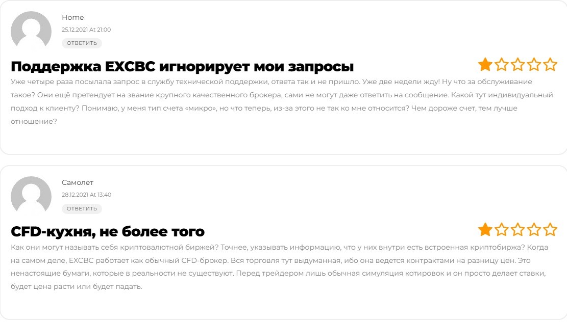 Отзывы о проекте EXCBC