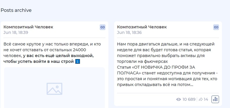 Статистика канала Композитный Человек