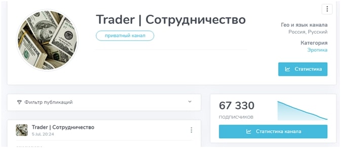 Приватный канал Trader Сотрудничество