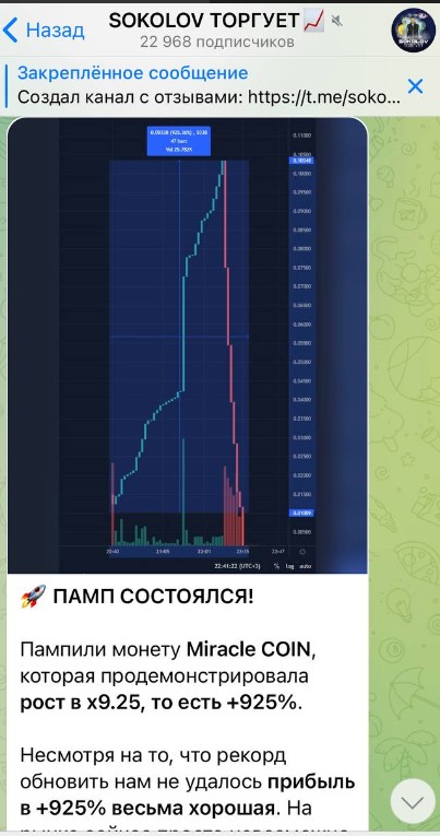 Отчет о пампе монет