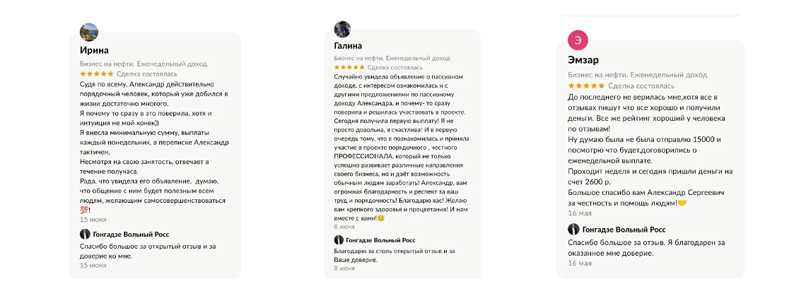 Отзывы о работе Гонгадзе Александра Сергеевича