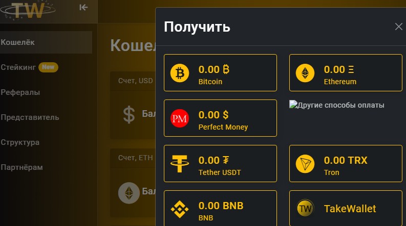 Take Wallet обзор сайта кошелек