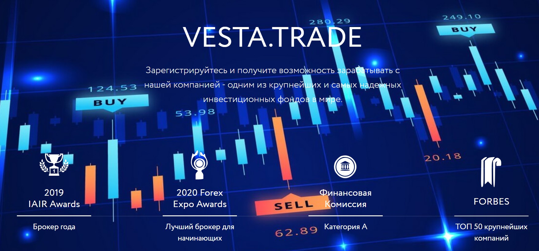 Обзор сайта Vesta Trade