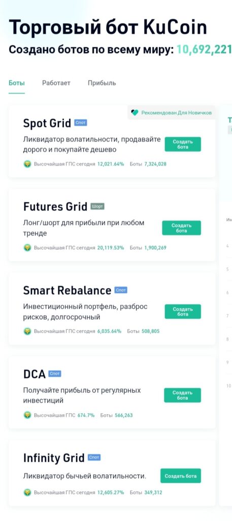 Торговый бот Kucoin Телеграмм Бот