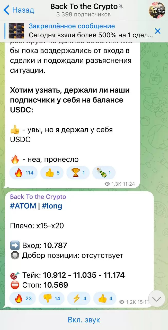 Чат канала Back To the Crypto