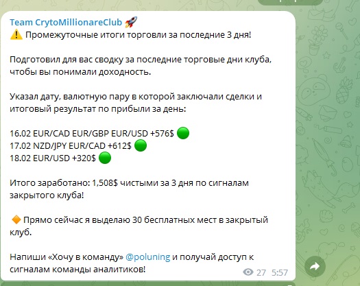 Промежуточные итоги торговли